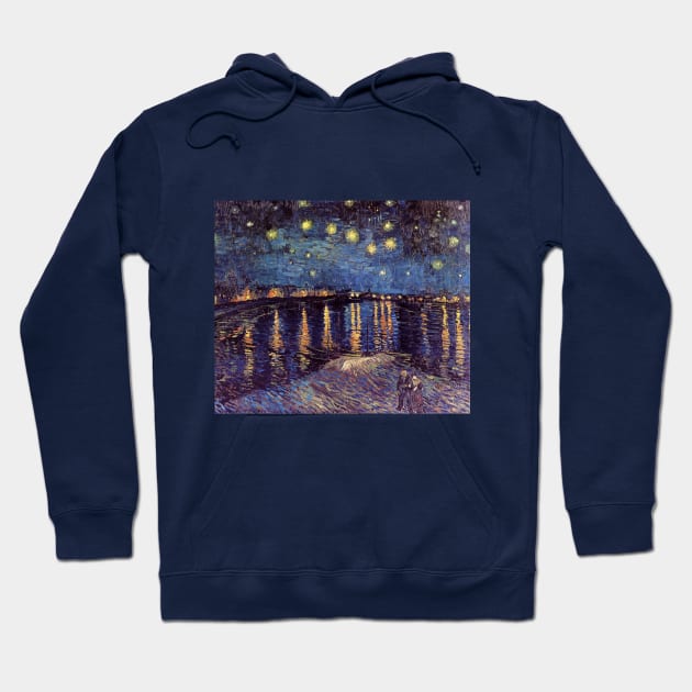 Starry Night Over the Rhone by Vincent Van Gogh Hoodie by Naves